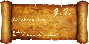 Golobics Ida névjegykártya