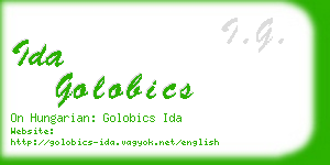 ida golobics business card